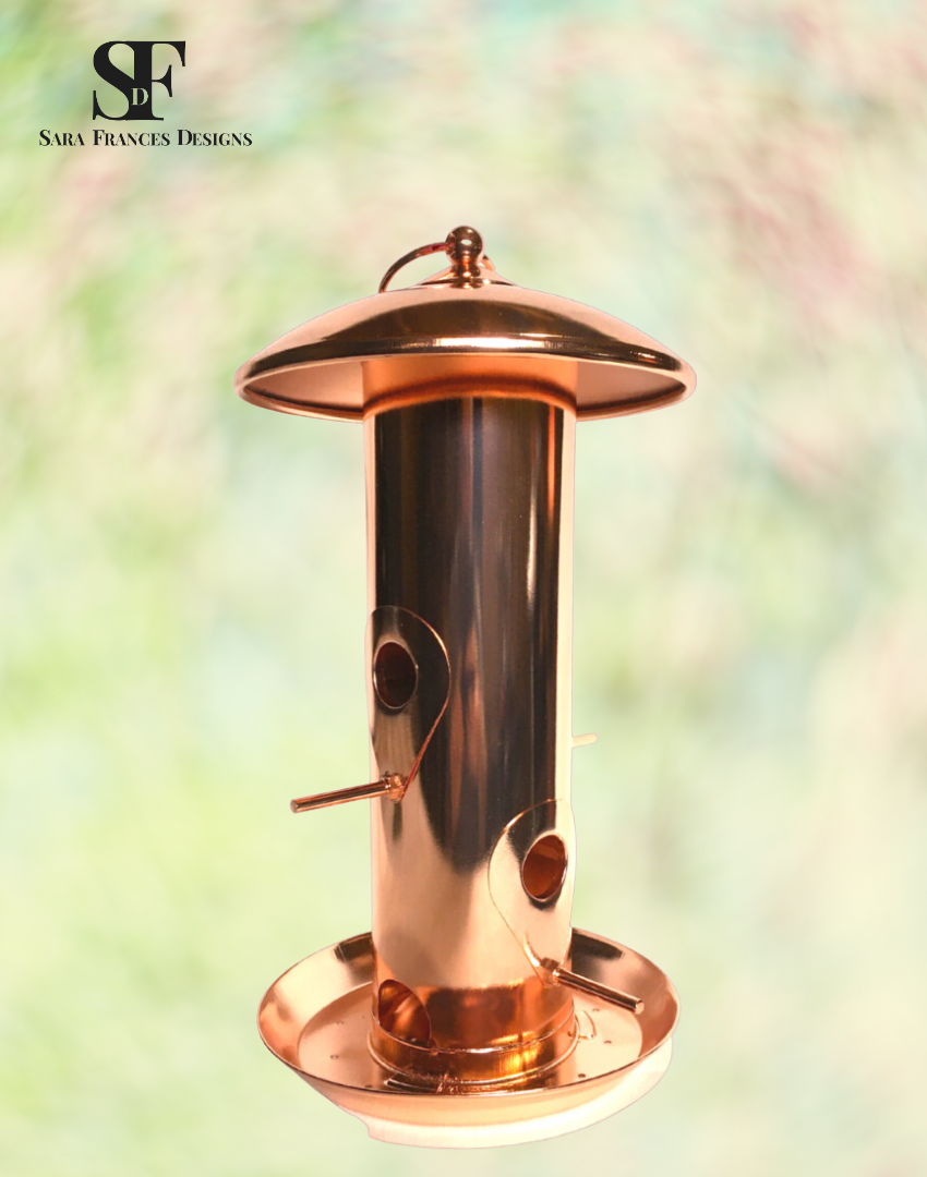 Copper plated Hanging seed feeder