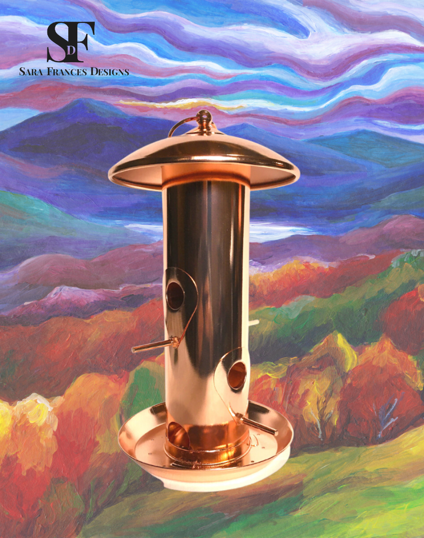 Copper plated Hanging seed feeder