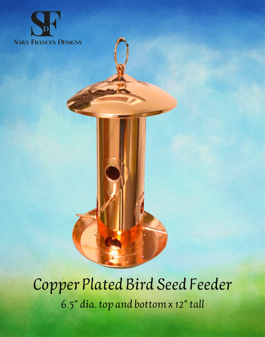 Copper plated Hanging seed feeder